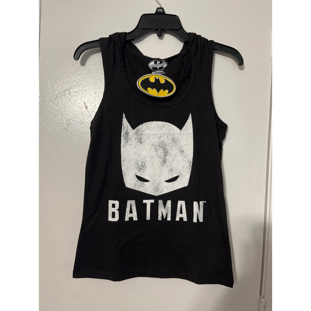 DC Comics Black Batman Tank Top with White Logo
